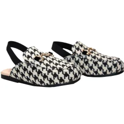 MINI DREAMERS Shoes-HOUNDSTOOTH SLINGBACK SHOES