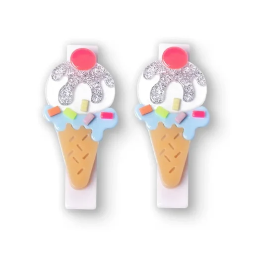 LILIES u0026 ROSES Clips / Headbands-ICE CREAM SUNDAE ALLIGATOR CLIPS