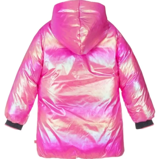 BILLIEBLUSH Outerwear | Hearts-IRIDESCENT MINI HEARTS HOODED PUFFER JACKET