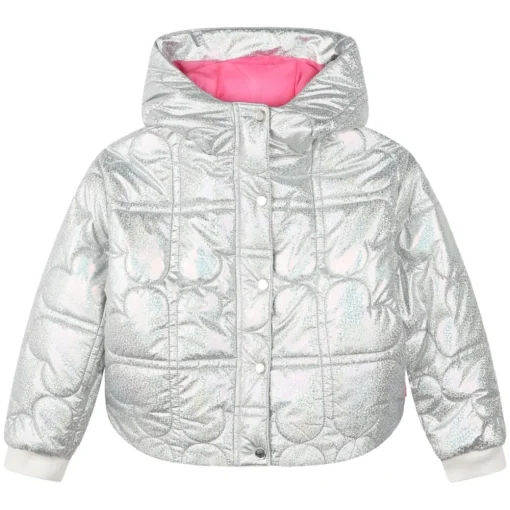 BILLIEBLUSH Outerwear | Hearts-IRIDESCENT QUILTED HEARTS PUFFER JACKET