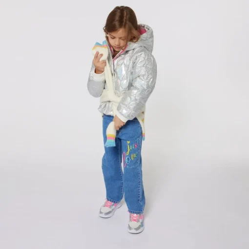 BILLIEBLUSH Outerwear | Hearts-IRIDESCENT QUILTED HEARTS PUFFER JACKET