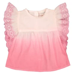 LOUIS LOUISE Tops-JASMIN OMBRÉ FLUTTER SLEEVE TOP