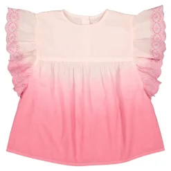 LOUIS LOUISE Tops-JASMIN OMBRÉ FLUTTER SLEEVE TOP