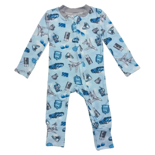 BOY ESME Footies / Pajamas-JETSET ZIP FOOTIE