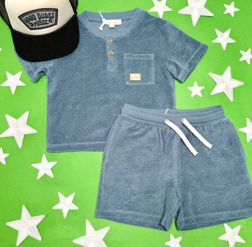 BOY LOUISE MISHA KIDS Bottoms-JIVAN TERRY BERMUDA SHORTS