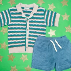 BOY LOUISE MISHA KIDS Bottoms-JIVAN TERRY BERMUDA SHORTS