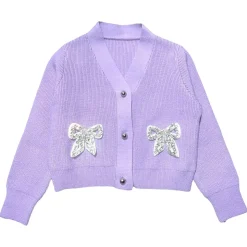 MINI DREAMERS Outerwear | Bows Collection-JOELLE BOW CARDIGAN