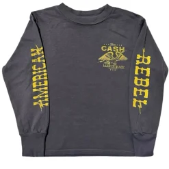 BOY ROWDY SPROUT Tops | Tops-JOHNNY CASH AMERICAN REBEL LONG SLEEVE TSHIRT