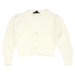 FLOWERS BY ZOE Outerwear | Hearts-KNITTED HEART CARDIGAN