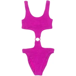 MC2 SAINT BARTH KIDS Swim-LAUREL CRINKLE LUREX CUT OUT ONE PIECE SWIMSUIT
