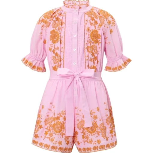 MARLO Jumpsuits / Rompers | Spring Florals-LEA EMBROIDERED ROMPER