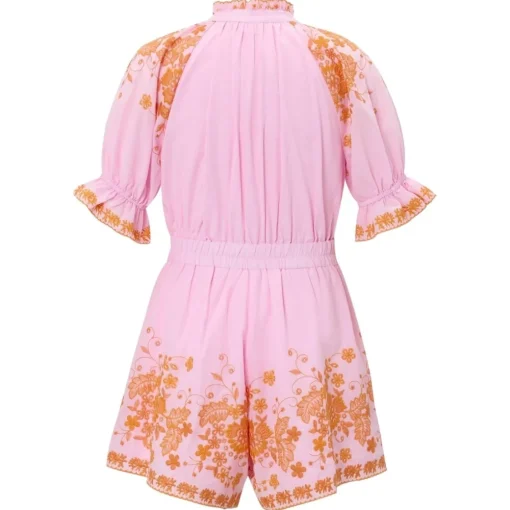 MARLO Jumpsuits / Rompers | Spring Florals-LEA EMBROIDERED ROMPER