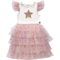 PETITE HAILEY Dresses | Dresses-LEAH LAYERED METALLIC STARS TUTU DRESS