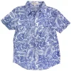 BOY APPAMAN Tops-LEAVES DAY PARTY BUTTON DOWN TOP