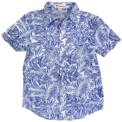 BOY APPAMAN Tops-LEAVES DAY PARTY BUTTON DOWN TOP