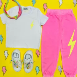 BOY FIREHOUSE Bottoms | Lightning Bolt-LIGHTNING NEON SWEATPANTS