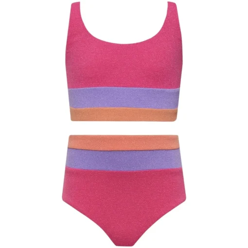 BEACH RIOT KIDS Swim-LIL MACKENZIE HEIDI COLOR BLOCK TWO PIECE BIKINI