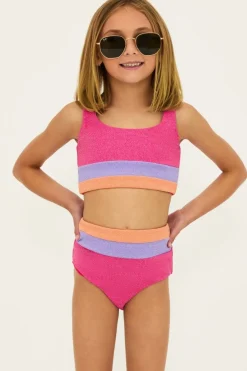 BEACH RIOT KIDS Swim-LIL MACKENZIE HEIDI COLOR BLOCK TWO PIECE BIKINI