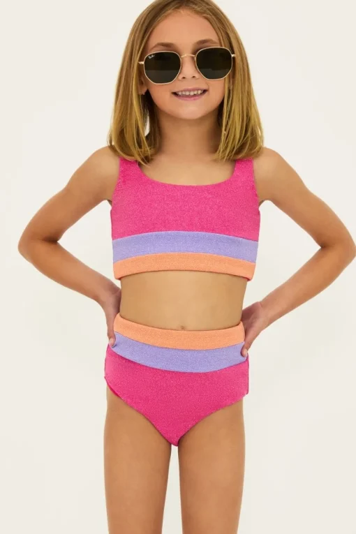 BEACH RIOT KIDS Swim-LIL MACKENZIE HEIDI COLOR BLOCK TWO PIECE BIKINI