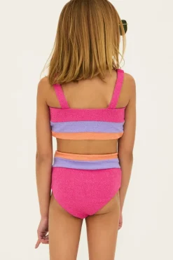 BEACH RIOT KIDS Swim-LIL MACKENZIE HEIDI COLOR BLOCK TWO PIECE BIKINI