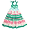 BEACH RIOT KIDS Dresses-LITTLE CAMI TROPICAL PALM DRESS
