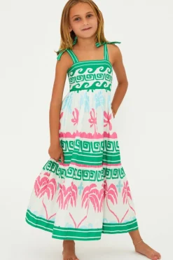 BEACH RIOT KIDS Dresses-LITTLE CAMI TROPICAL PALM DRESS