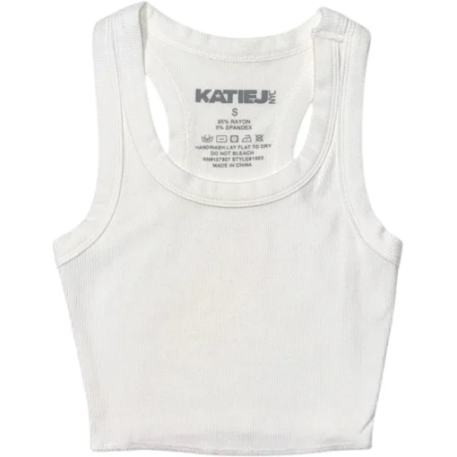 KATIE J NEW YORK Tops | Camp Outfits-LIVI RIBBED TANK TOP