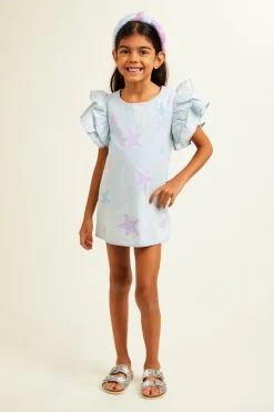 MINI DREAMERS Dresses | Stars-LONDON STARS DENIM DRESS