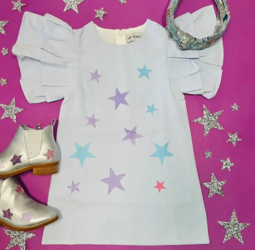 MINI DREAMERS Dresses | Stars-LONDON STARS DENIM DRESS