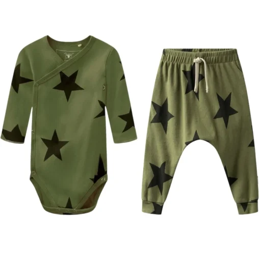 BOY NUNUNU Bottoms | Onesies / Rompers-LONG SLEEVE ONESIE & LEGGINGS SET (UNISEX)