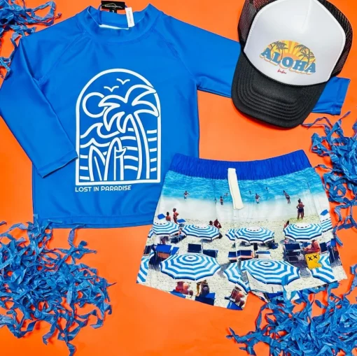BOY ROCK YOUR BABY Swim-LOST IN PARADISE RASH GUARD