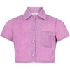 OSÉREE Tops-LUMIERE BOWLING BUTTON DOWN TOP