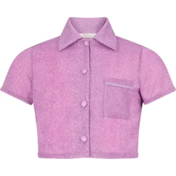 OSÉREE Tops-LUMIERE BOWLING BUTTON DOWN TOP