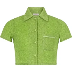 OSÉREE Tops-LUMIERE BOWLING BUTTON DOWN TOP
