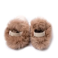 MINI DREAMERS Shoes-MADISON FAUX FUR SLINGBACK LOAFERS
