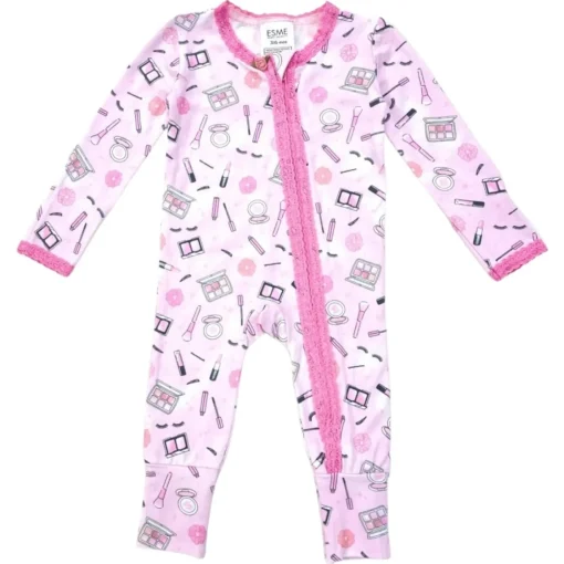 ESME Footies / Pajamas | Sets-MAKEUP ZIP FOOTIE