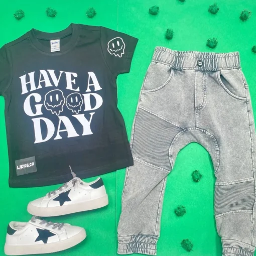 BOY MINIKID Bottoms-MARMO BIKER PANELED PANTS