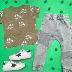 BOY MINIKID Bottoms-MARMO BIKER PANELED PANTS