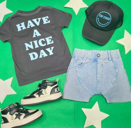 BOY MINIKID Bottoms | America 🇺🇸-MARMO BIKER PANELED SHORTS