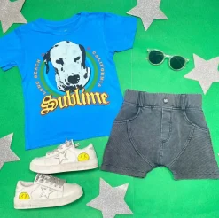BOY MINIKID Bottoms-MARMO BIKER PANELED SHORTS