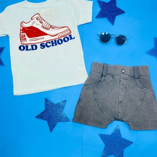 BOY MINIKID Bottoms-MARMO BIKER PANELED SHORTS