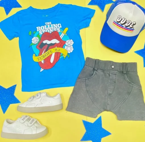 BOY MINIKID Bottoms-MARMO BIKER PANELED SHORTS
