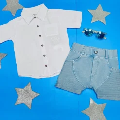 BOY MINIKID Bottoms | America 🇺🇸-MARMO BIKER PANELED SHORTS