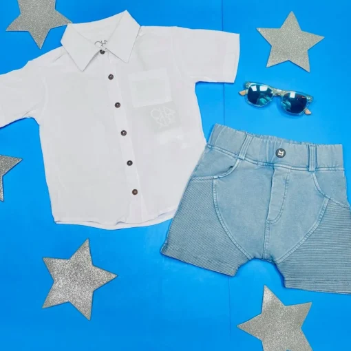 BOY MINIKID Bottoms | America 🇺🇸-MARMO BIKER PANELED SHORTS