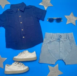 BOY MINIKID Bottoms | America 🇺🇸-MARMO BIKER PANELED SHORTS