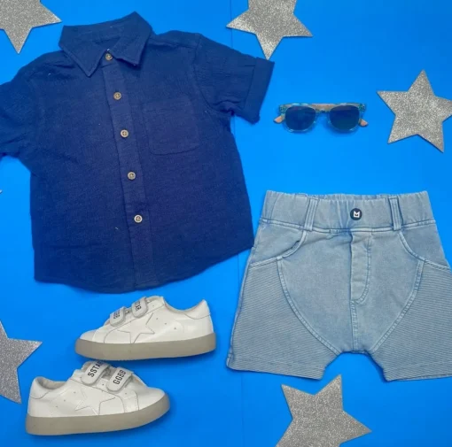 BOY MINIKID Bottoms | America 🇺🇸-MARMO BIKER PANELED SHORTS