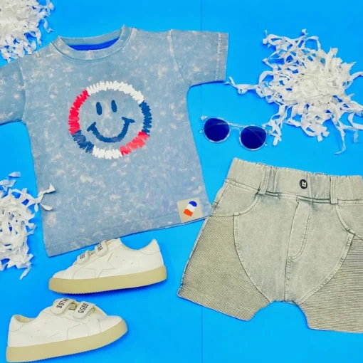 BOY MINIKID Bottoms-MARMO BIKER PANELED SHORTS