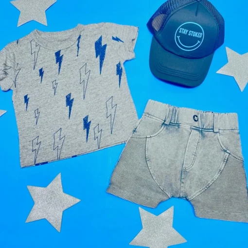 BOY MINIKID Bottoms-MARMO BIKER PANELED SHORTS