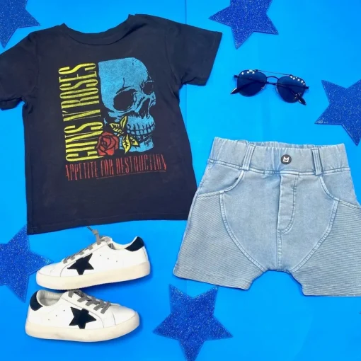 BOY MINIKID Bottoms | America 🇺🇸-MARMO BIKER PANELED SHORTS