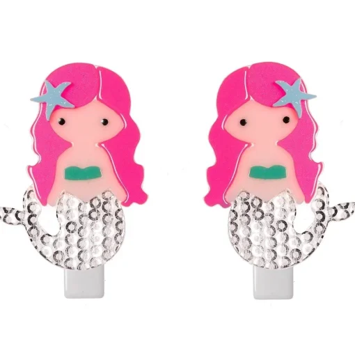 LILIES u0026 ROSES Clips / Headbands | Mermaid-MERMAID ALLIGATOR CLIPS